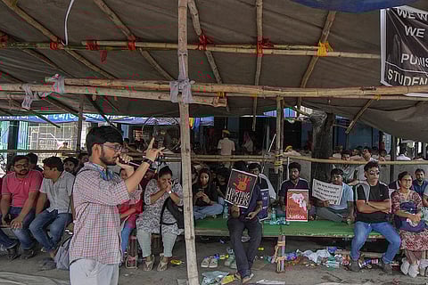 Kolkata doctor murder case: Docs protest at RG Kar Medical College & Hospital